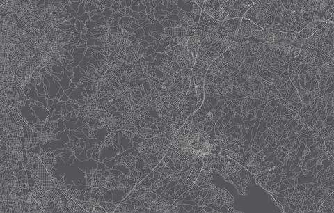 Japan city map. vector illustration with black background Stock Illustration