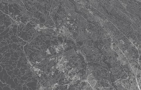 Japan city map. vector illustration with black background Stock-Illustration