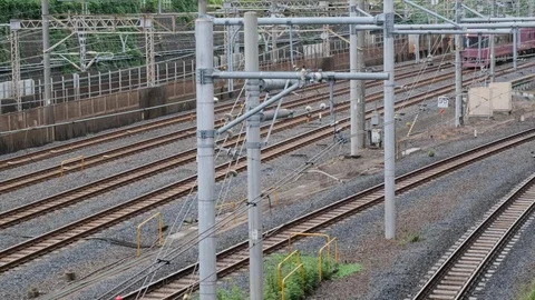 Japan Commuter Train Stock Footage 95564355
