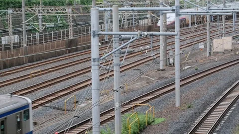 Japan Commuter Train Stock Footage 95564645