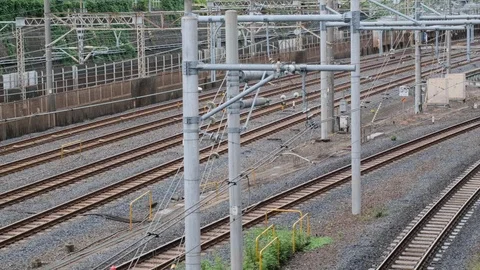 Japan Commuter Train Stock Footage 95564722