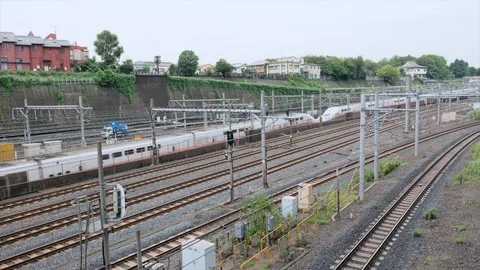 Japan Commuter Train Stock Footage 95565151
