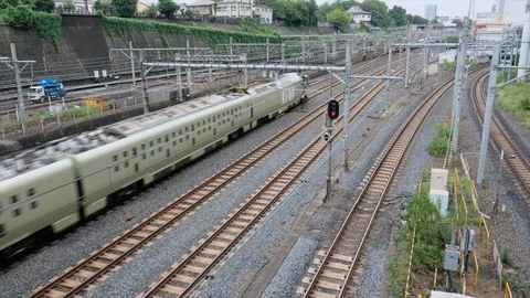 Japan Commuter Train Stock Footage 95567101