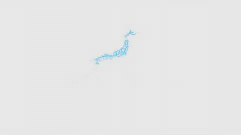 Japan Country Line Map Self Drawing Animated Overlay, Alpha 4K Видео 340290102
