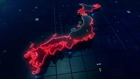 Japan Map Vector Stock Videos – Royalty-Free HD & 4K Videos