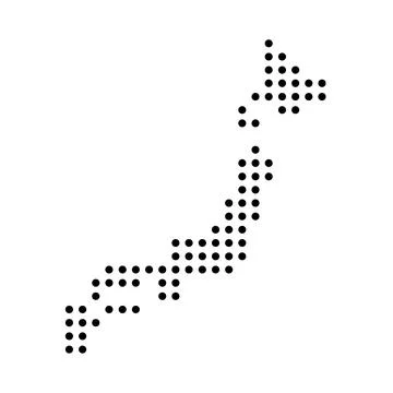 Japan dotted vector map Illustrazione stock