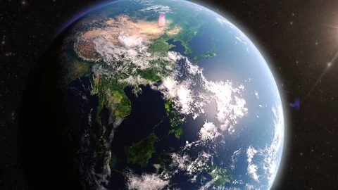 Japan, Earth Globe View From Space Vidéo 84890036