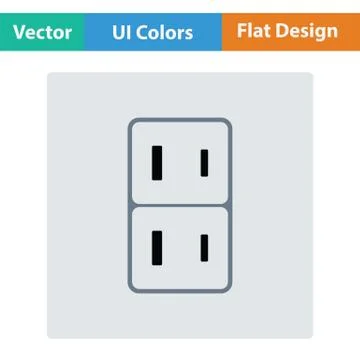 Japan electrical socket icon Illustrazione stock