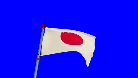Japan Flag in 3D Stock Footage 158068497