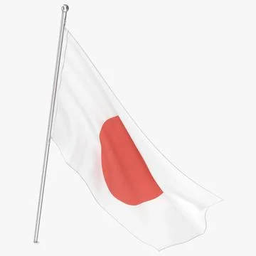Japan Flag 3D Model 3D Model