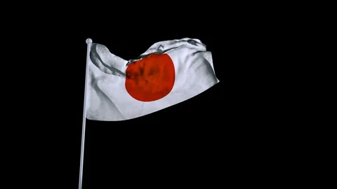 Japan Flag. 4K. Video stock 88434451
