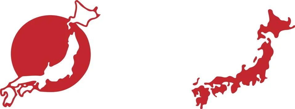 Japan flag and map vector illustration on  background Stock Illustration