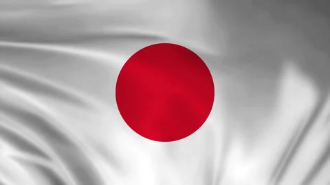Japan flag animation Stock Footage 245552536