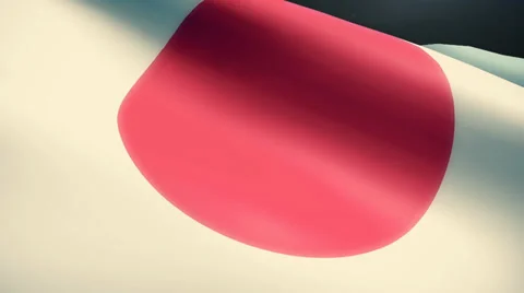 Japan Flag Animation Loop Stock Footage 38006876