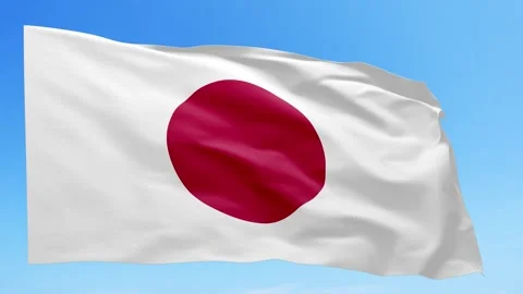 Japan Flag Animation – Seamless Loop (4K UHD) Stock Footage 318006893