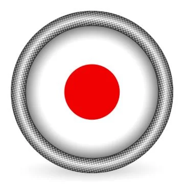 Japan flag button Illustrazione stock
