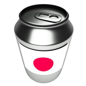 Japan flag can Ilustração Stock