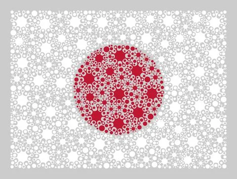 Japan Flag - Collage with Coronavirus Elements イラスト素材