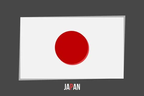 Japan flag concept typography text vector design Stock Illustration