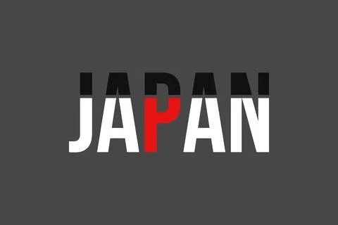 Japan flag concept typography text vector design Stock Illustration