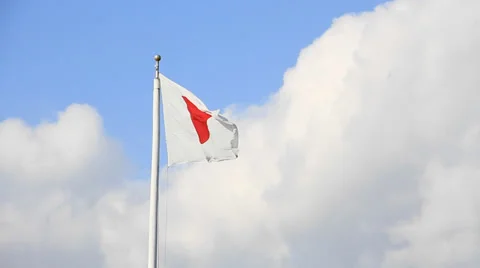 Japan Flag Stock Footage 33904491