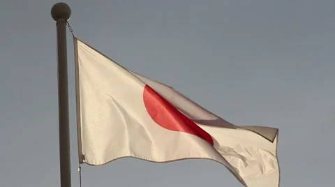 Japan flag Stock Footage 54992064