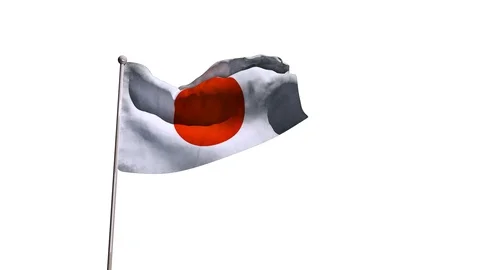Japan Flag Stock Footage 90850629