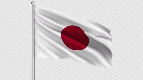 Japan Flag Stock-Footage 207206262