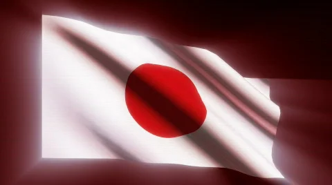 Japan Flag - HD LOOP Stock Footage 628830