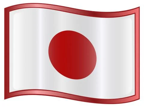 Japan flag icon 库存插图