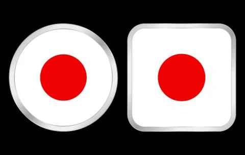 Japan flag icon Stock Illustration