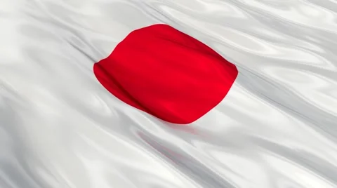 JAPAN FLAG Seamless Stock Footage 48643599