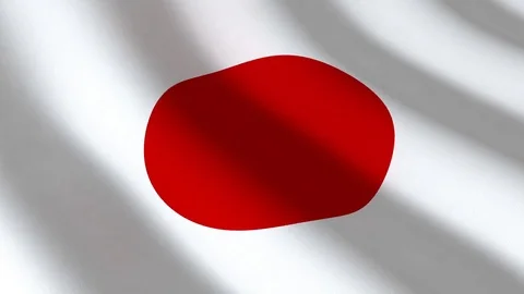 Japan flag, seamless loop Stock Footage 79878553