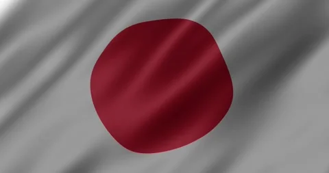 Japan flag seamless wavy loop animation background Stock Footage 263515455
