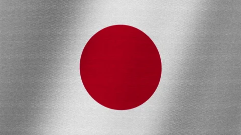 Japan flag. Slow flutter of the canvas. Fluctuation of the fabric. 스톡 동영상 145170431