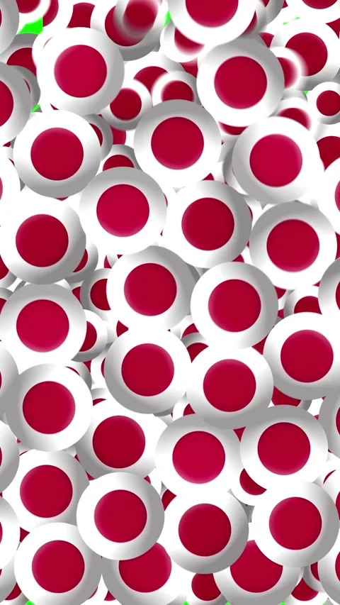 Japan Flag Transition Animation In Vertical 库存影片 326789408