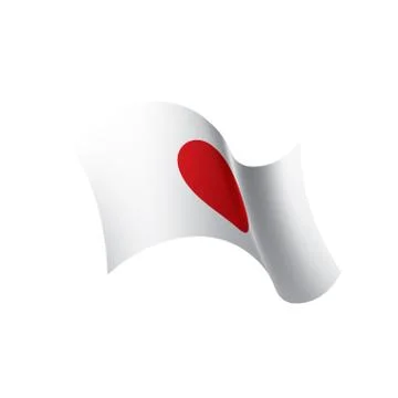 Japan flag, vector illustration Stock Illustration