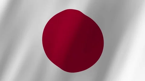 Japan flag waving animation Vídeos de archivo 220388643