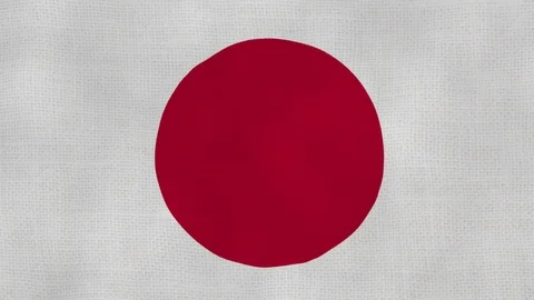 Japan flag waving Stock Footage 102637559