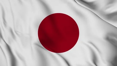 Japan flag Waving Stock Footage 294135201