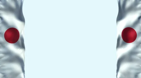 Japan Flag waving loop + alpha Stock-Footage 5633278