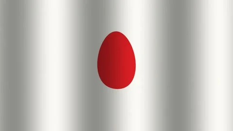 Japan flag waving in the wind against a clear sky Stock Footage 338163367