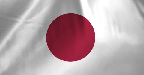 Japan flag waving with the wind background loop video animation Video stock 327172171