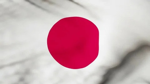 The Japan flag waving in the wind Stock Footage 80681861