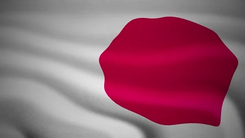 Japan Flag waving in wind Video stock 159519961