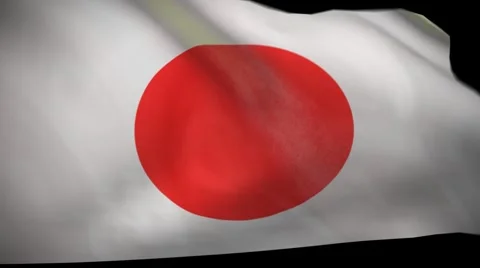 Japan Flag Wiper Video stock 960170