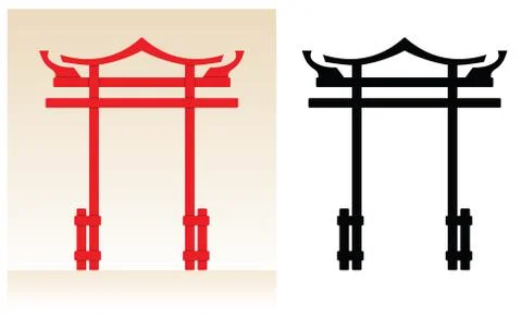 Japan gate Stock Illustration