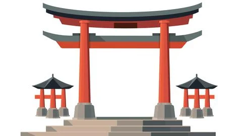 Japan Gate Torii gate Stock Illustration