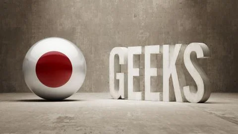 Japan. Geeks  Concept. Stock Illustration