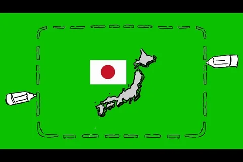 Japan - Hand-Drawn Animation - rectangle pencils white Stock Footage 98006780